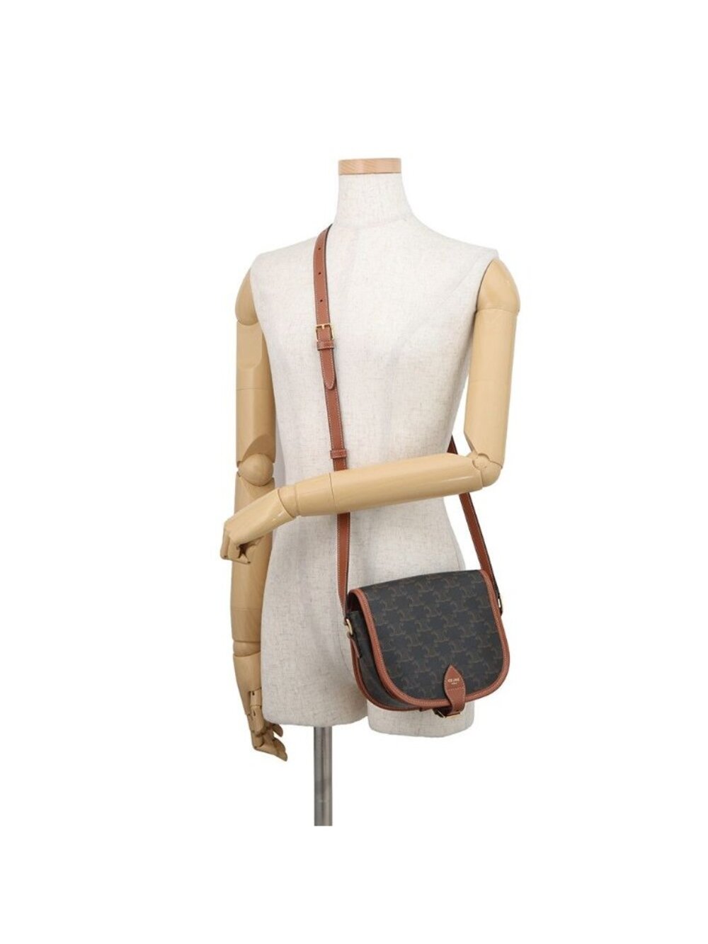 Celine Shoulder Bag Folco Triomphe Calf Leather - Picture 4 of 10